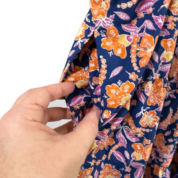 J. Crew Harbour Side-Cutout Floral Maxi Dress Size Medium Painted Block Print - Picture 8 of 13